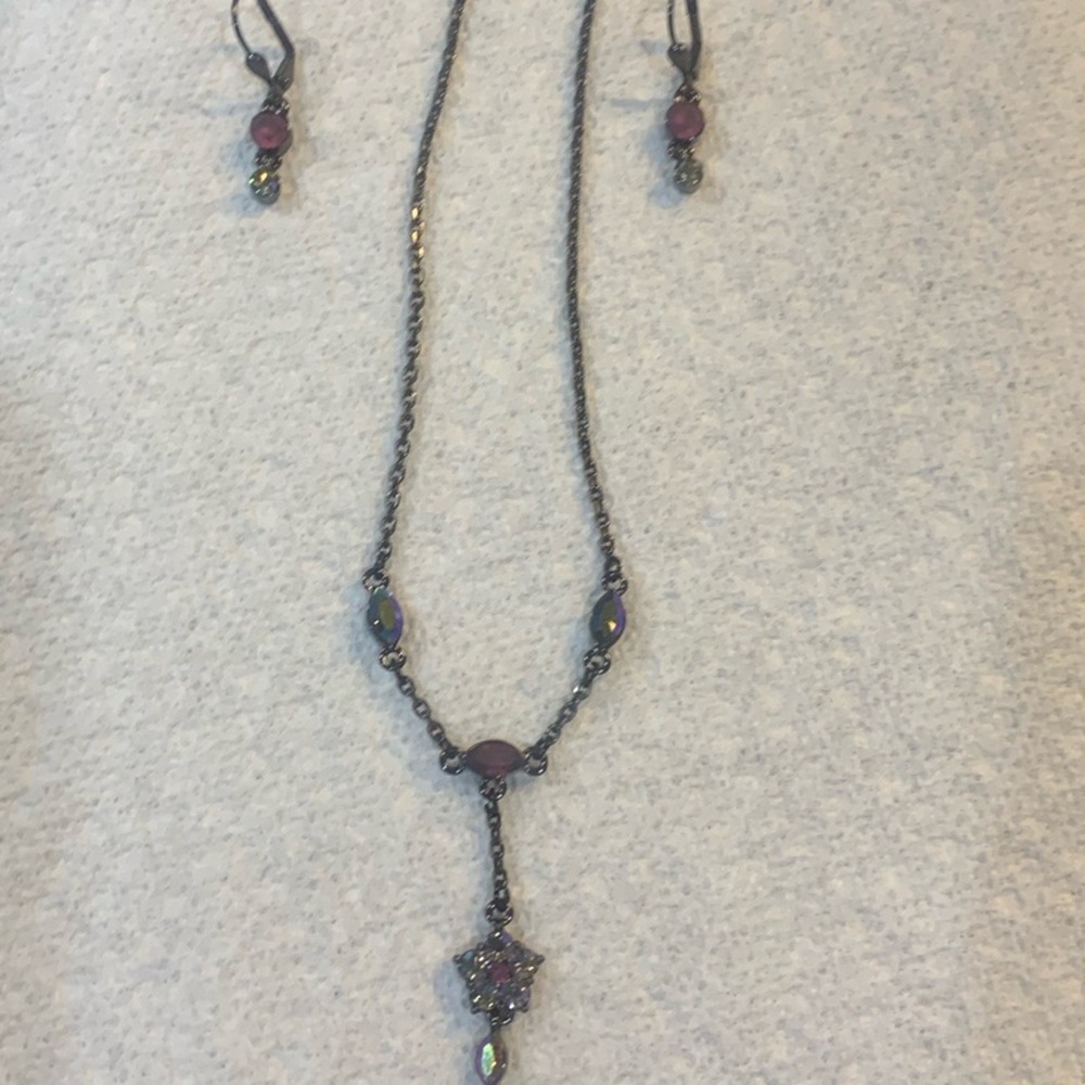 17” Vintage 90s Givenchy necklace and earring set from